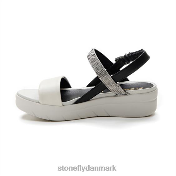 sandaler Stonefly aqua iii 22 nappa lth/tekstil sort/sølv/hvid ZF84L151 Kvinder