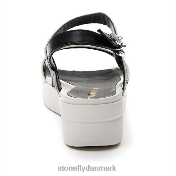 sandaler Stonefly aqua iii 22 nappa lth/tekstil sort/sølv/hvid ZF84L151 Kvinder