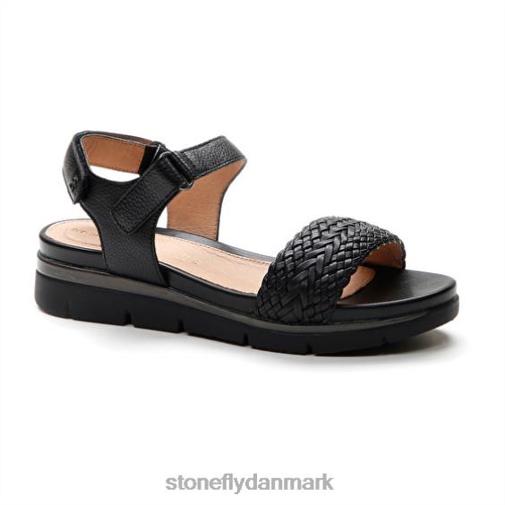 sandaler Stonefly elody 21 præget/nappa lth sort ZF84L125 Kvinder