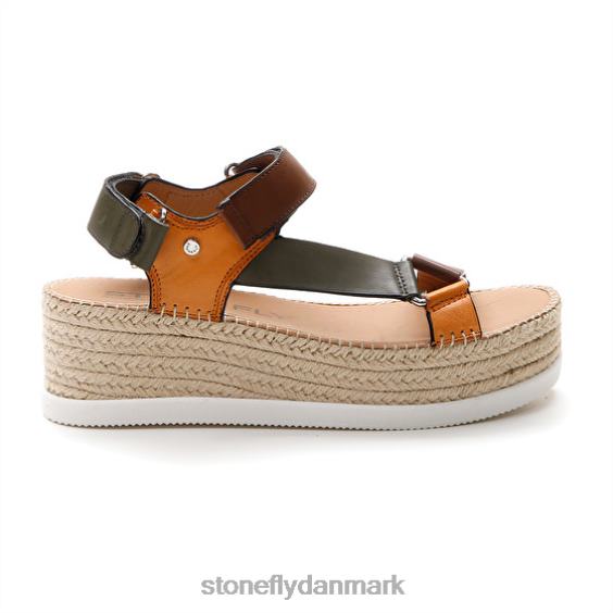 sandaler Stonefly alexia 6 kalv lth brun/grøn/orange ZF84L200 Kvinder