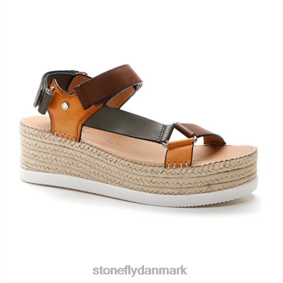 sandaler Stonefly alexia 6 kalv lth brun/grøn/orange ZF84L200 Kvinder