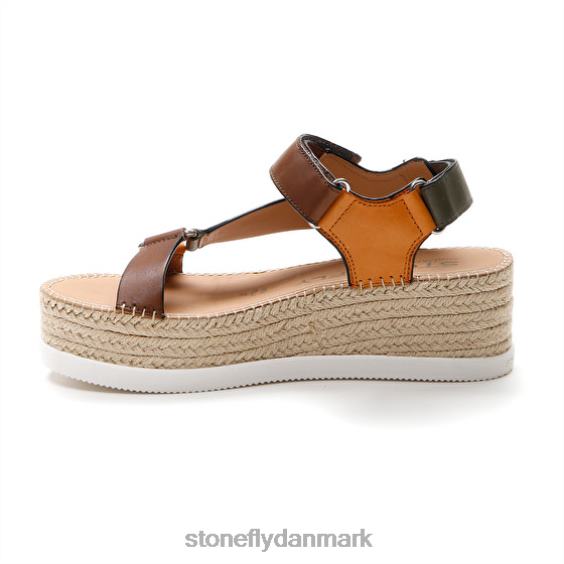 sandaler Stonefly alexia 6 kalv lth brun/grøn/orange ZF84L200 Kvinder