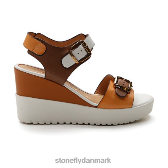 sandaler Stonefly ely 17 kalve lth brun/hvid/orange ZF84L177 Kvinder