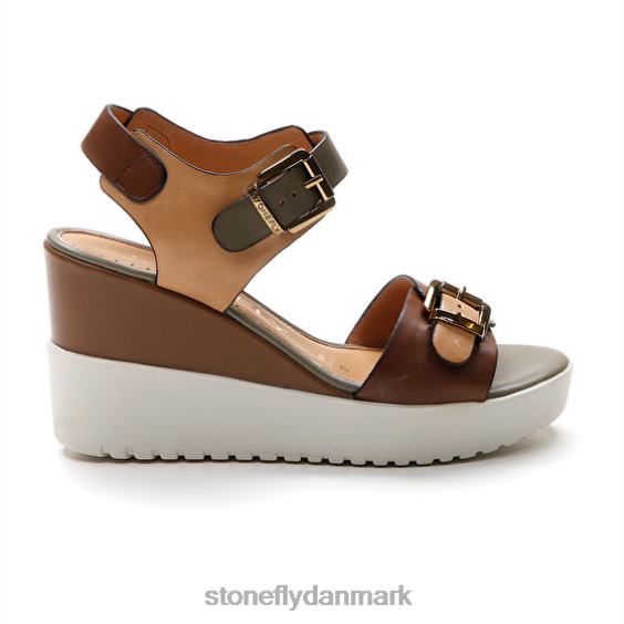 sandaler Stonefly ely 17 kalve lth mørkebrun/lysebrun/grøn ZF84L175 Kvinder