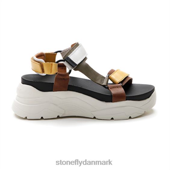 sandaler Stonefly fantasy 3 kalv lth gul/brun/grøn/hvid ZF84L178 Kvinder