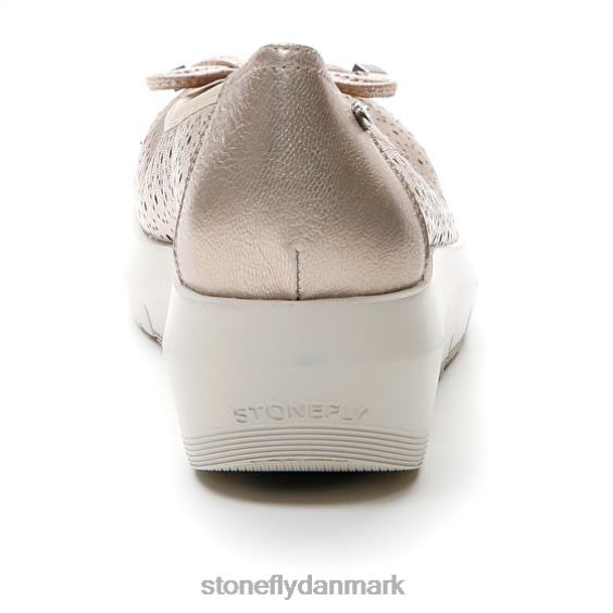 sko Stonefly plume 12 lamineret læder champagne ZF84L80 Kvinder