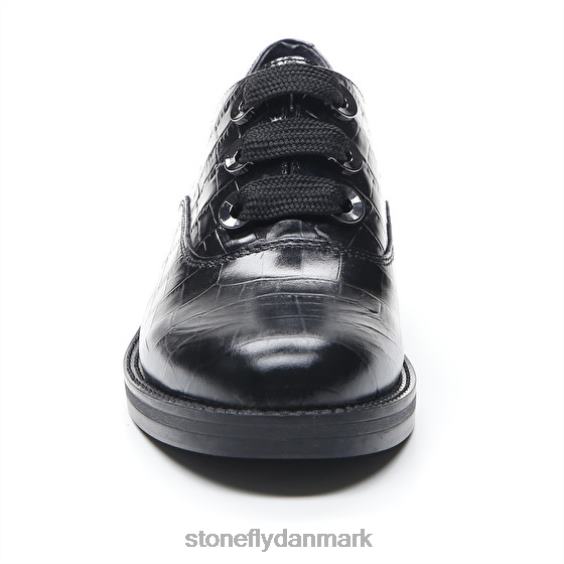 sko Stonefly caddy 8 cocco præget lth sort ZF84L81 Kvinder