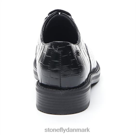 sko Stonefly caddy 8 cocco præget lth sort ZF84L81 Kvinder