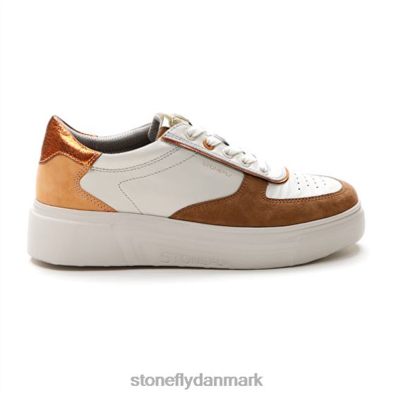 sko Stonefly allegra 11 velour/nappa lth brun/hvid ZF84L44 Kvinder