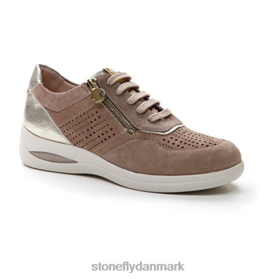 sko Stonefly aurora 15 velour grå pink/sliver ZF84L97 Kvinder