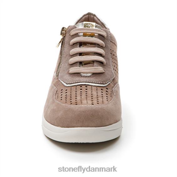 sko Stonefly aurora 15 velour grå pink/sliver ZF84L97 Kvinder