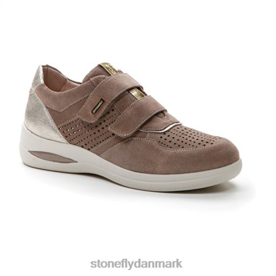sko Stonefly aurora 16 velour grå pink/sliver ZF84L107 Kvinder