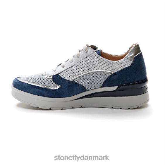 sko Stonefly creme 40 velour/tekstil/nappa lth blå/sølv/hvid ZF84L84 Kvinder