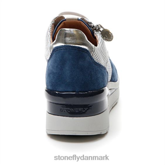 sko Stonefly creme 40 velour/tekstil/nappa lth blå/sølv/hvid ZF84L84 Kvinder