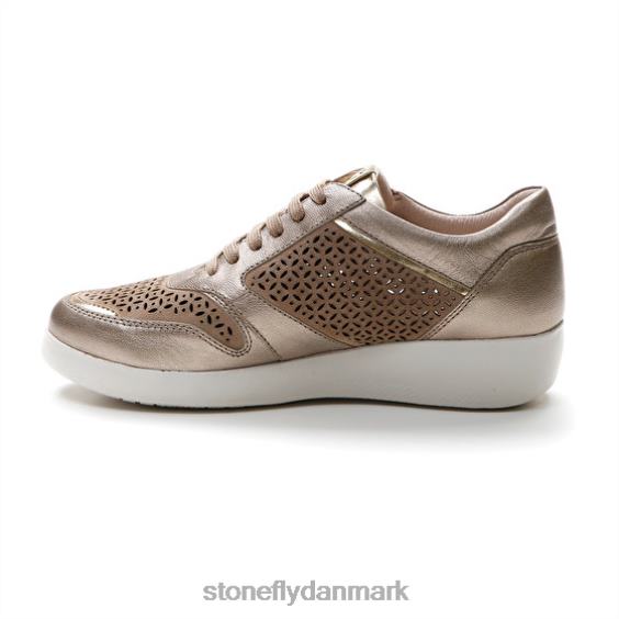 sko Stonefly paseo iv 27 lamineret lth/velour champagne ZF84L100 Kvinder