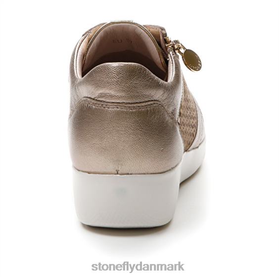 sko Stonefly paseo iv 27 lamineret lth/velour champagne ZF84L100 Kvinder