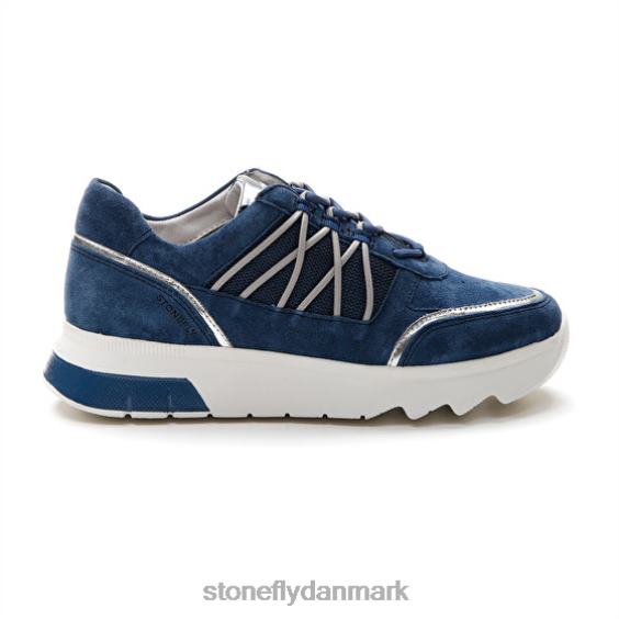 sko Stonefly spock 34 velour/tekstil blå ZF84L56 Kvinder
