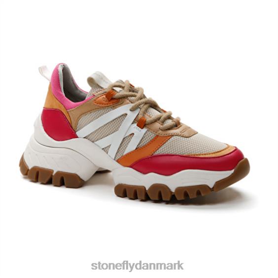 sko Stonefly twiggy 1 tekstil/nappa lth rød/lyserød/brun/orange ZF84L61 Kvinder