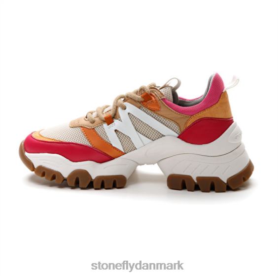 sko Stonefly twiggy 1 tekstil/nappa lth rød/lyserød/brun/orange ZF84L61 Kvinder